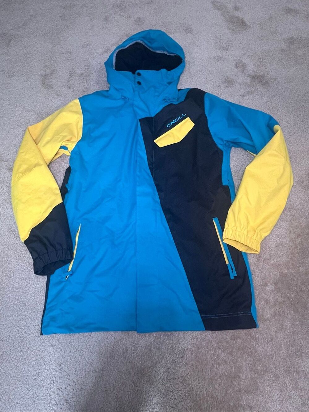 O'Neill Escape Series Men’s Snowboard Ski Jacket Large Blue Yellow Colorblock 8K